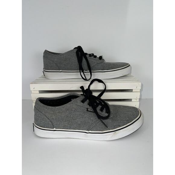 Vans Shoes Mens Size 7.5 Gray Low Top Casual Canvas Skate Sneakers VN-0XBOES6 - Picture 1 of 6